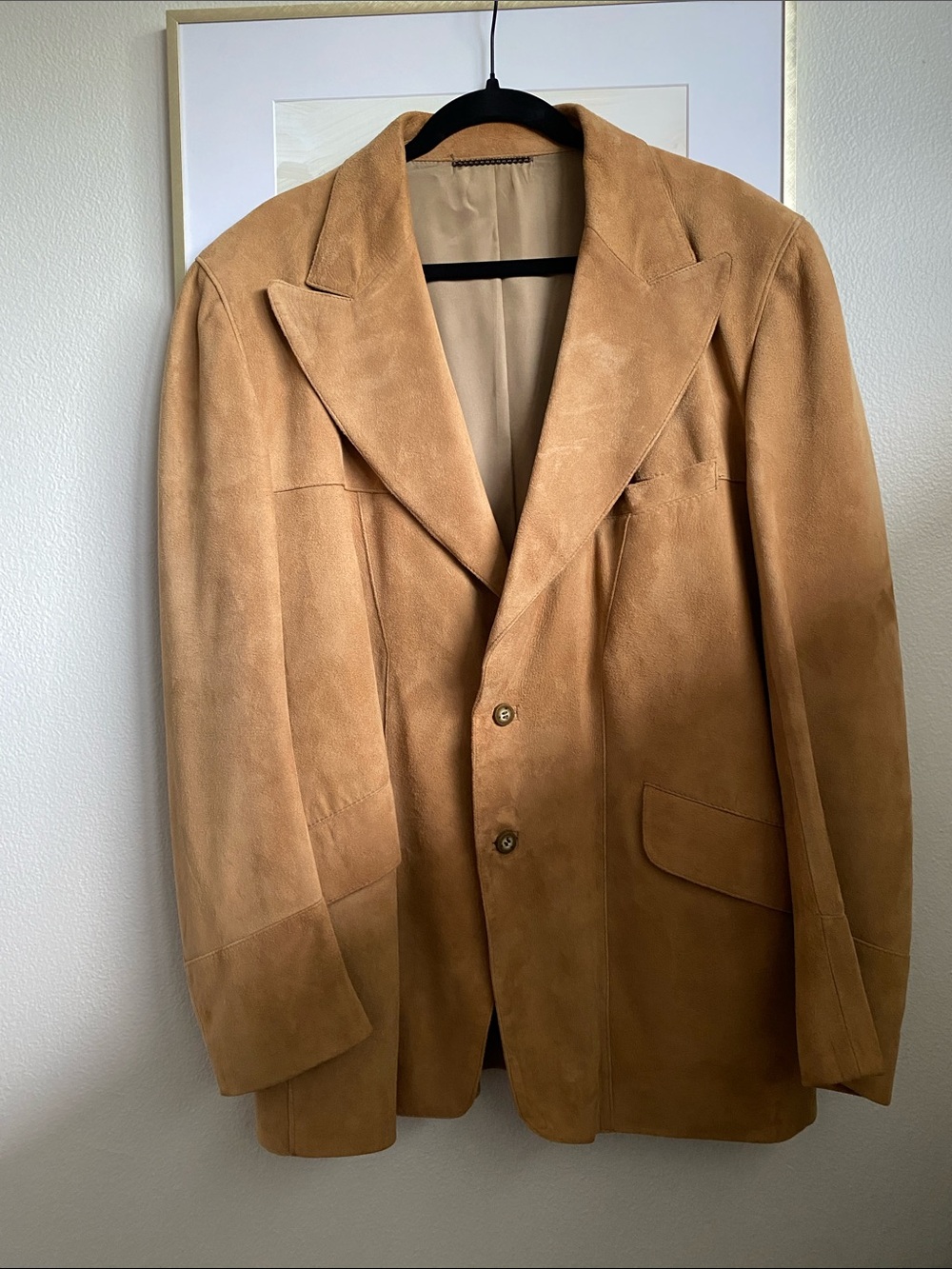 Vintage Gwyn Jones Australia Soft Suede Leather Blazer/Jacket in Camel